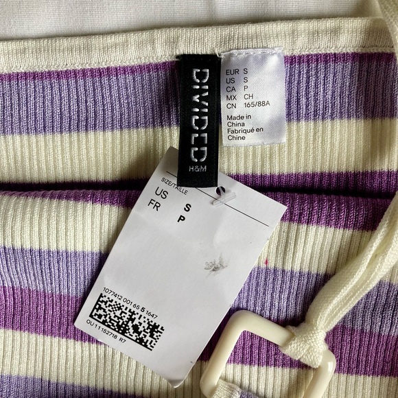 H&M Striped halter top, Size S, NWT - Picture 6 of 7